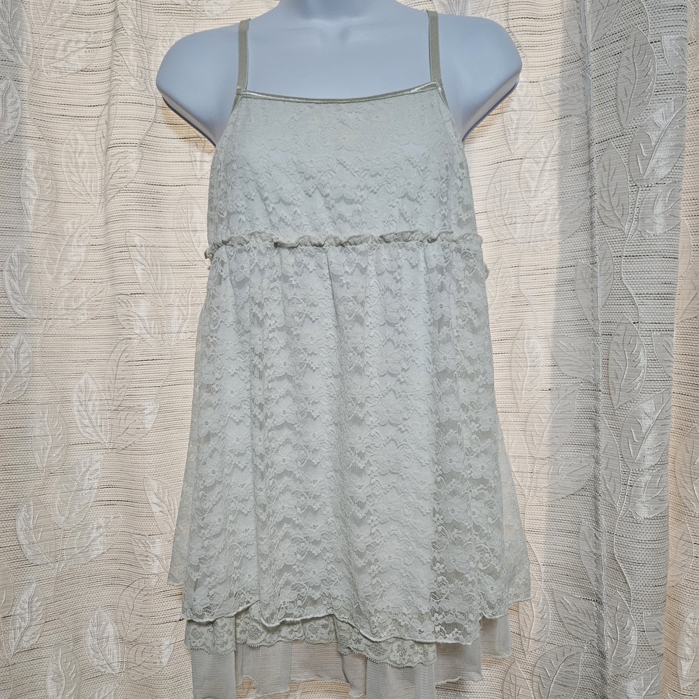 New Directions Cream Lace Top